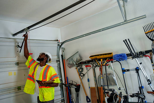 Professional Garage Door Repair technician working in Wood River, NE